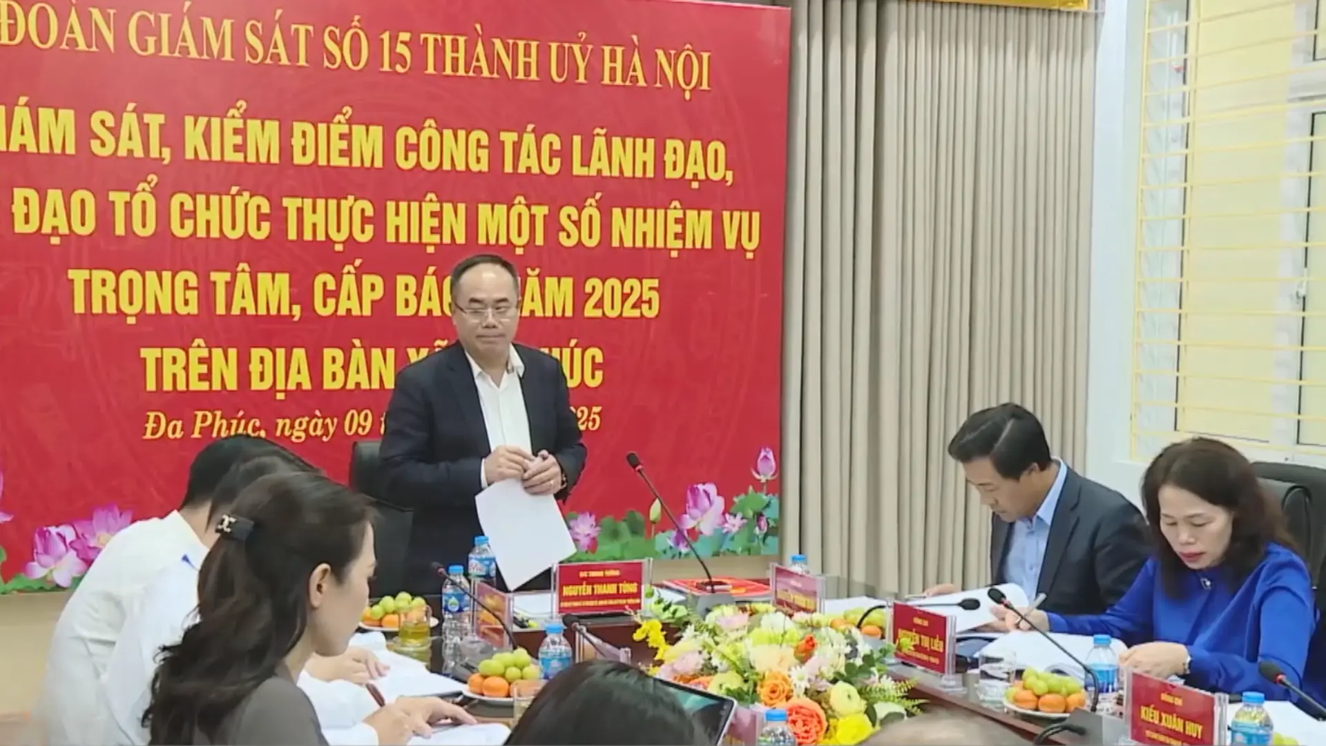 Đoàn Giám sát số 15 làm việc tại xã Trung Giã và Đa Phúc